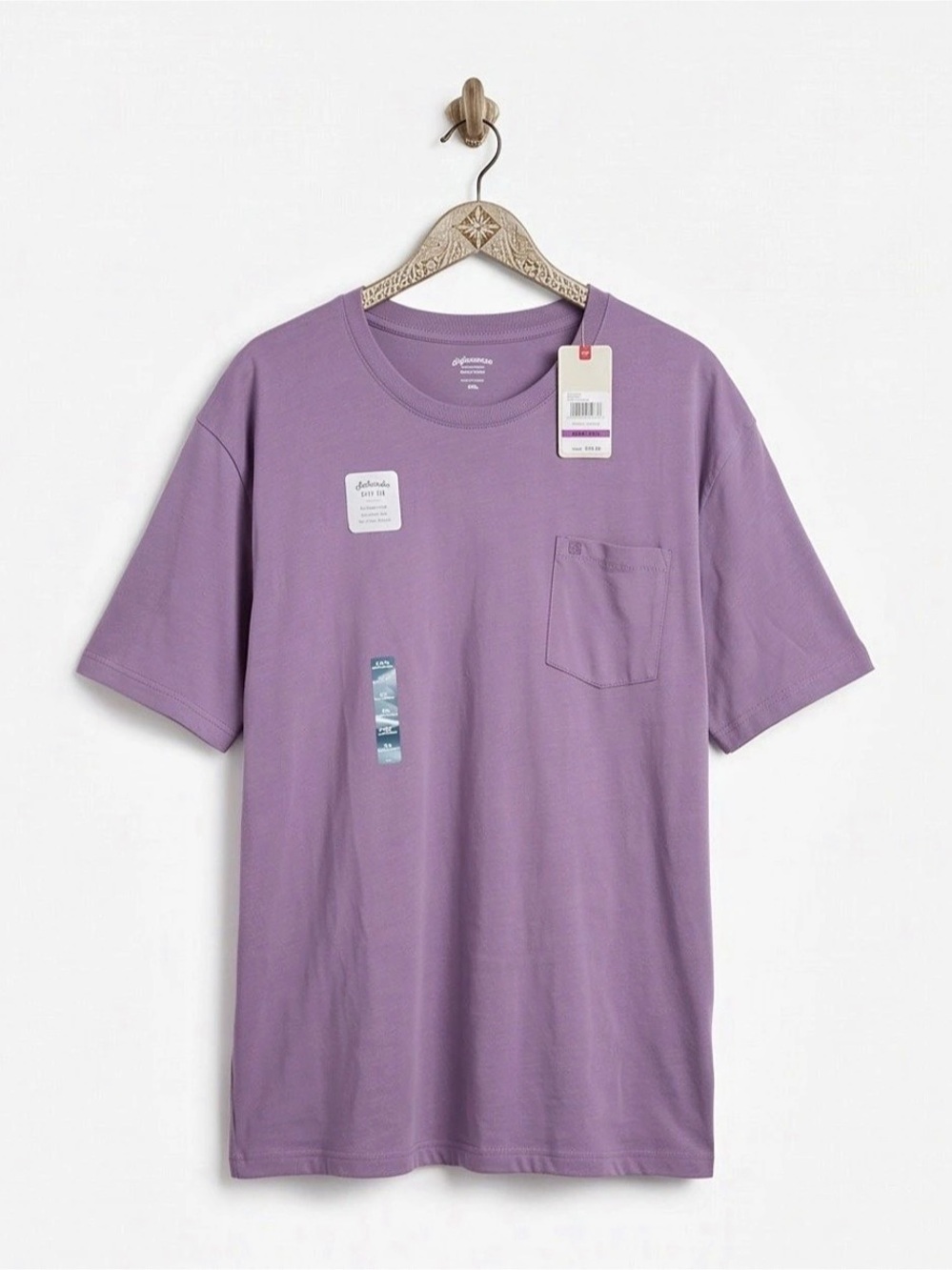 IZOD Saltwater relaxed classic purple pocket T-shirt